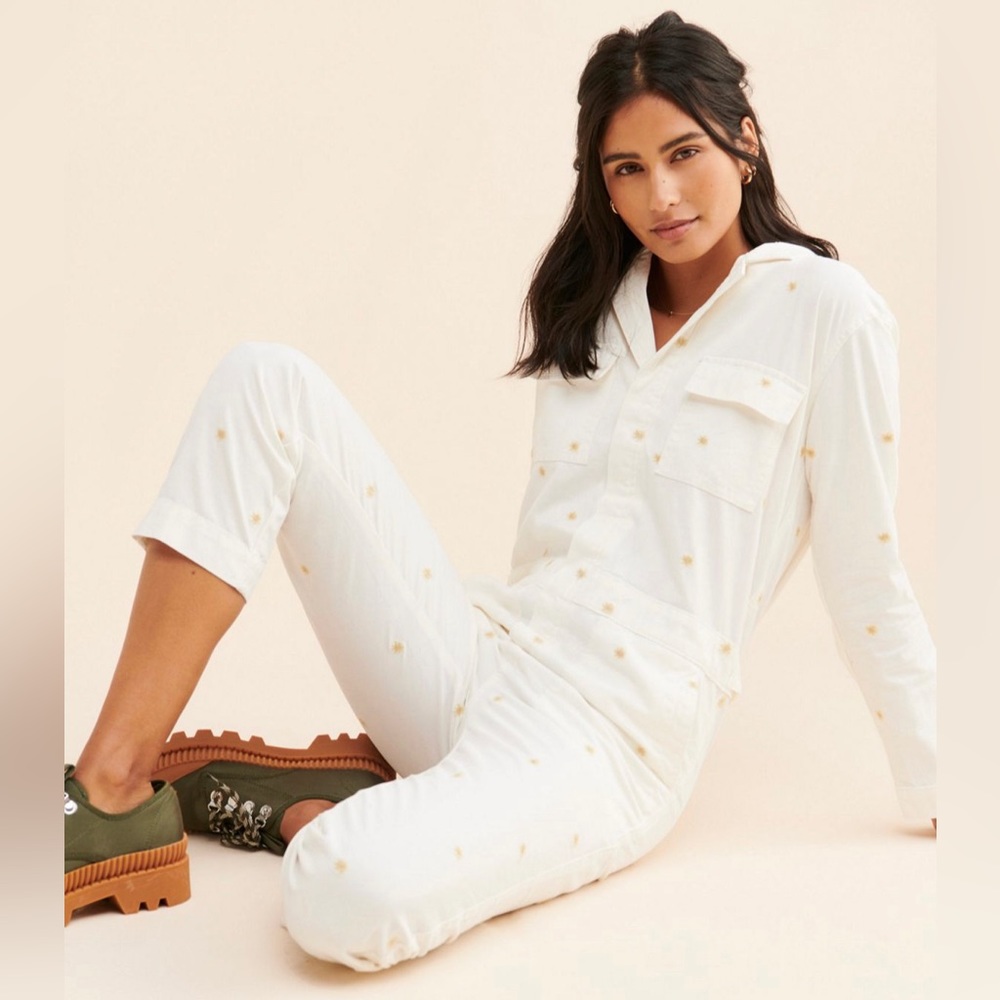 Driftwood “Carly” embroidered coveralls